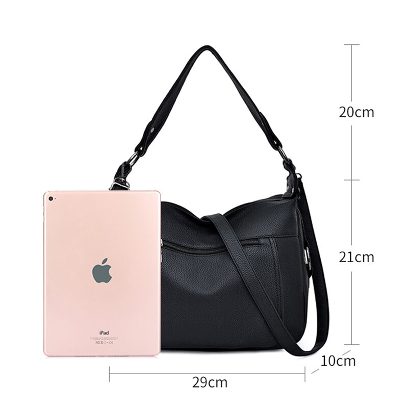 PU Leather Women Shoulder Bag Classic Soft Crossbody bag Ladies Messenger Bag Solid Color Large Capacity