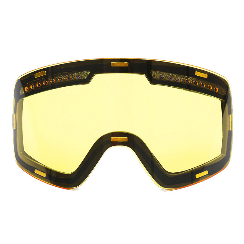 Magnetiske skibriller vintersnøsport snowboardbriller antidugg uv-beskyttelse snøscooter sfæFare ridning skibriller maske: Gul linse