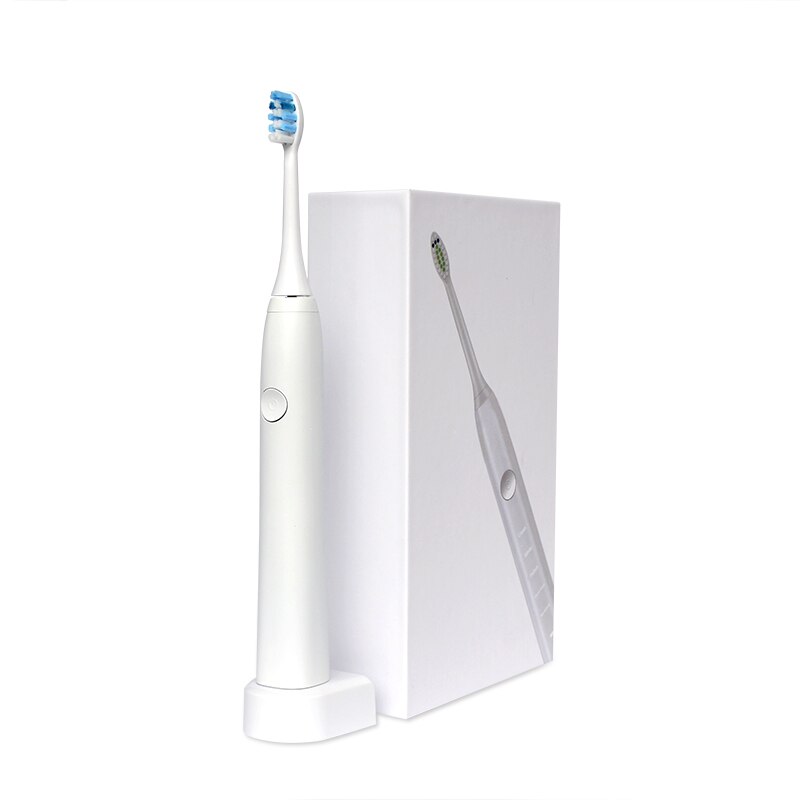 Ultrasonic Sonic Electric Toothbrush 5 Modes Rechargeable USB Charging IPX7 Waterproof 2pcs Heads for Adults Deep Clean