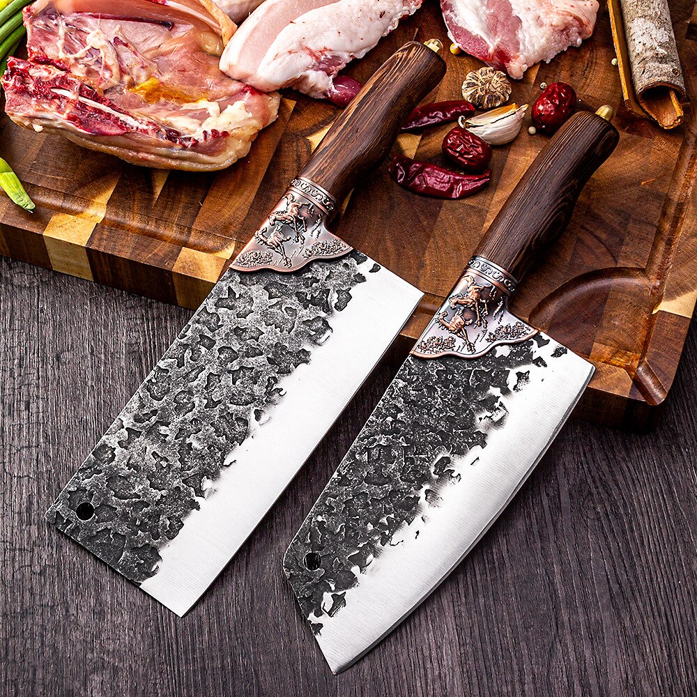 Forged Longquan Kitchen Knife Household Chopping Knife Chopping Knife Set Super Fast Sharp Kitchen Knife Kitchen Tools