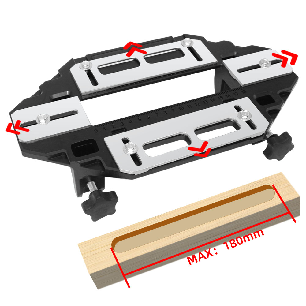 Houtbewerking Gatopener Sleufzoeker of Router Basis of Frees, Aluminium Deurscharnier Installatie Jig Kit