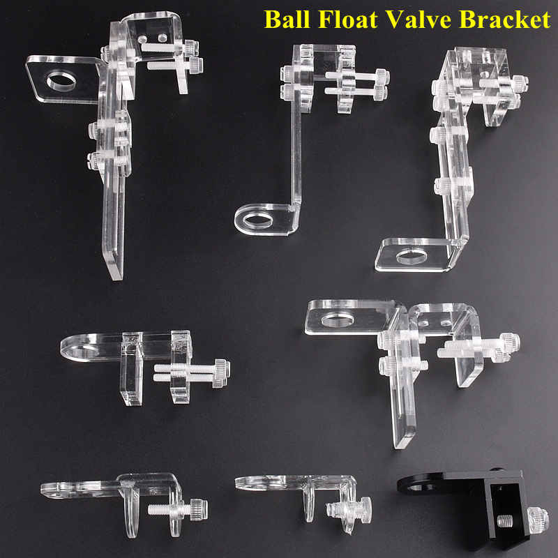 Support de Valve à flotteur à bille, 8 Types, support de serrage en verre pour Aquarium, Valve à flotteur pour Aquaculture, connexion, accessoire réglable