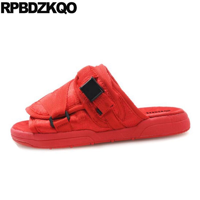 Størrelse 45 store joggesko tøfler stropp stor italiensk sommer pluss herre mesh sko utendørs sport lysbilder røde sandaler kjent merke