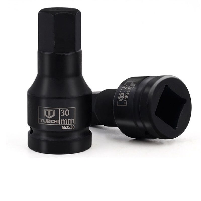 1PCS 1 inch Drive Impact Bit Socket CR-MO Heavy Hex Socket Bit Adapter 105mm Lenght Allen Key Wrench Head Pneumatic Socket Set