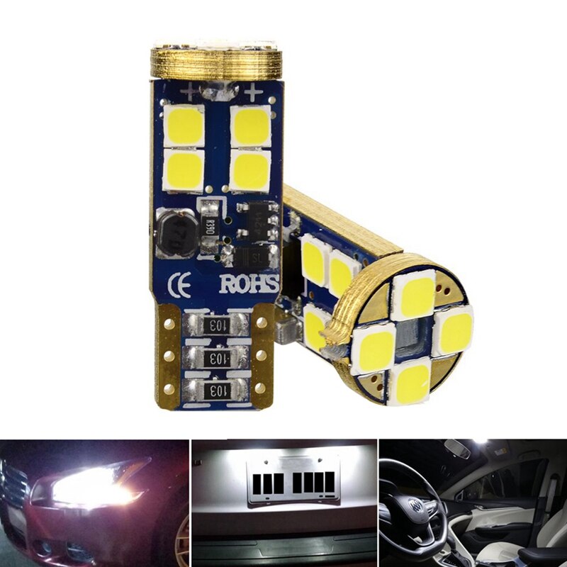 14 Uds T10 168 bombilla Led de coche 194 W5W Chipset 3030 bombillas Led 3030 marcador lámpara W5W 192 501 12-Smd y 3SMD