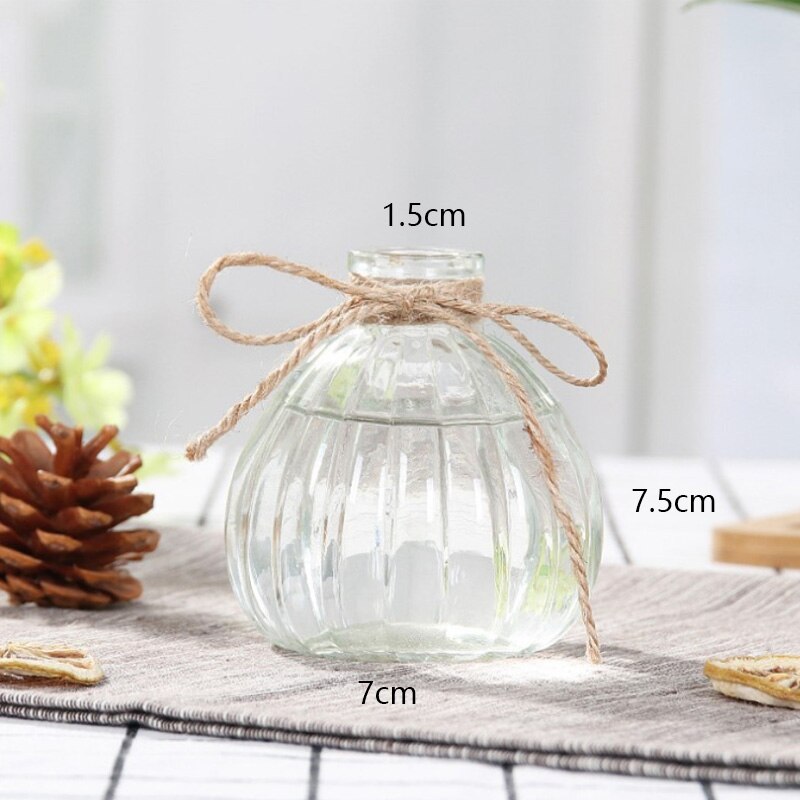 Matbord liten vas hydroponic växt glasvas dekoration rik bambu blomsterarrangemang bord blomma vas: Vas 7