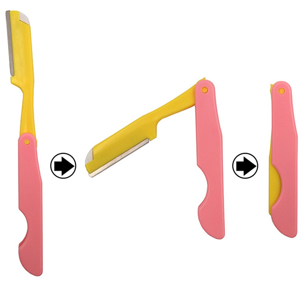 1 pièces rasoir de sourcils sourcils Kit lame pliant remplaçable rasoir Facial sourcils épilation sécurité rasoirs Portable