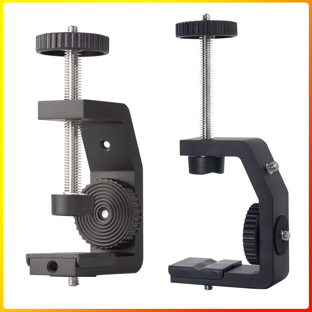 Abrazadera Universal para mesa de escritorio, montaje con trípode de 1/4 pulgadas, punta de rosca, extensión de tubo, poste para videocámara de cámara DSLR GoPro Phone