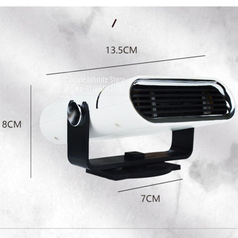Calentador eléctrico portátil para coche, dispositivo de calefacción de 120W y 12V/24V, con ventilador de refrigeración, Descongelador de viento y nieve, para invierno