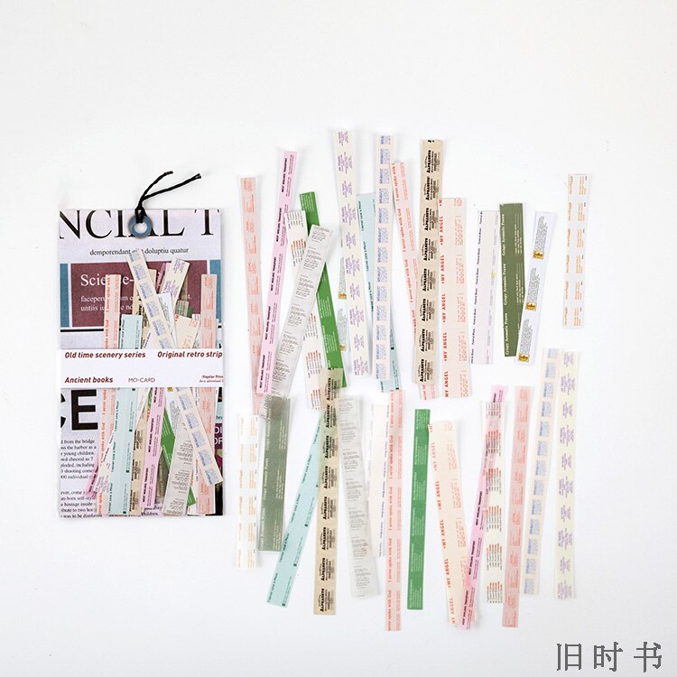 Étiquettes autocollantes séries vieille vue longue, étiquette Scrapbooking, décoratif pour Journal, papeterie pour Journal intime carte Vintage pour Album, 30 pièces: 4