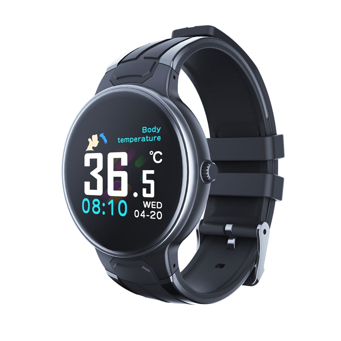 Smart Watch Round smart watches for Android phones and iOS phones compatible with iPhone Samsung IP67 Swimming WaterproofFitnes: Black