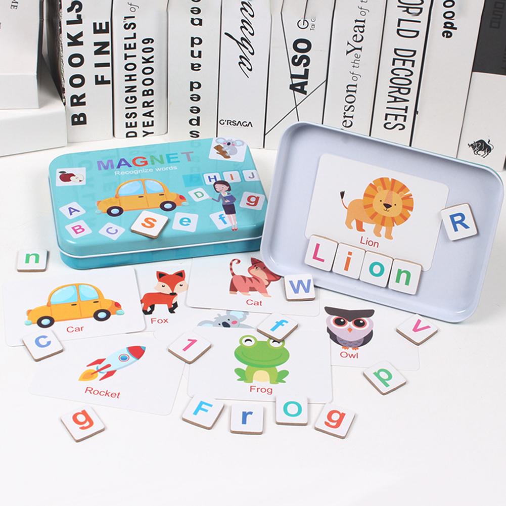 1 Set Kids Puzzel Speelgoed Magnetische Engels Alfabet Nummer Puzzels Spelling Game Kids Educatief Speelgoed Voor Kinderen