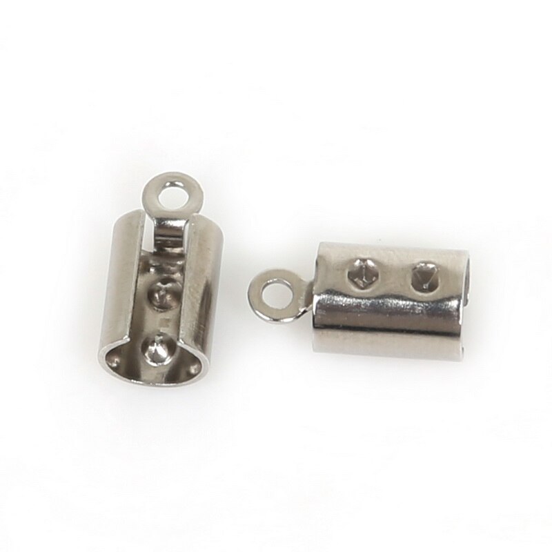 30/90 stücke Edelstahl Seil Kette Schnüre crimpen Korn Ende Kappen Anzug Für 1/2/3/4mm Schmuck Machen DIY Armbinde Halskette Anschluss