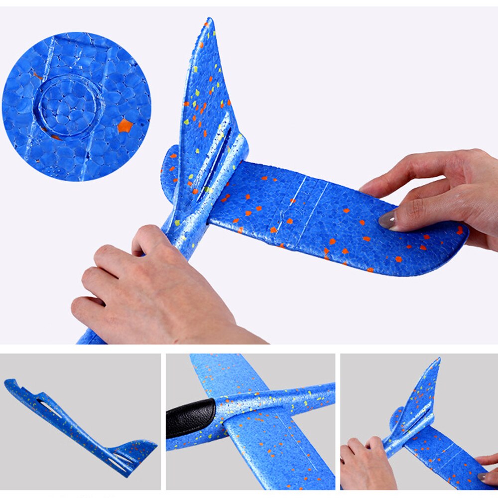 48 CM DIY Hand Throw Airplane EPP Foam Launch fly Glider Planes Model Aircraft Outdoor Fun Toys for Children Plane Toys Game