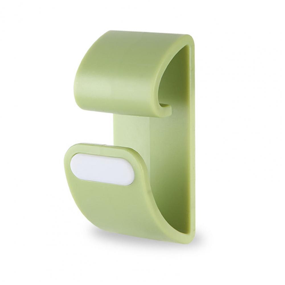 Sticky Hanger Punch-free Strong-Viscosity Plastic Storage Wash Basin Hanger for Kitchen Bathroom Towel Hanger Hooks: Green
