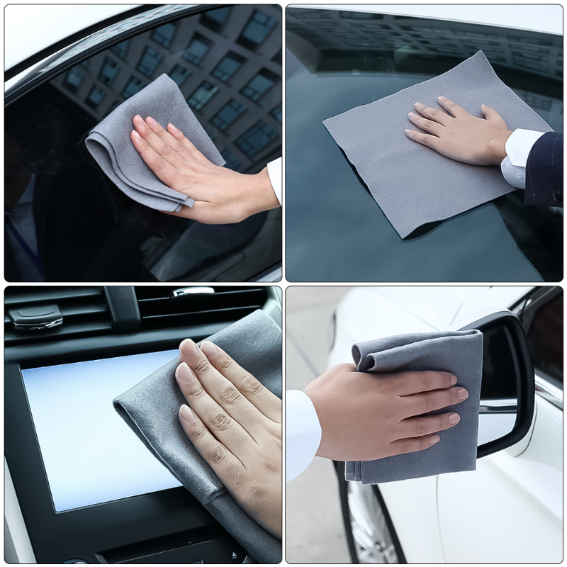 Panno magico per vetro, nessuna traccia, nessuna filigrana, strumento per la pulizia del vetro del parabrezza dell'auto, straccio in microfibra, asciugamani per il lavaggio rapidamente assorbenti
