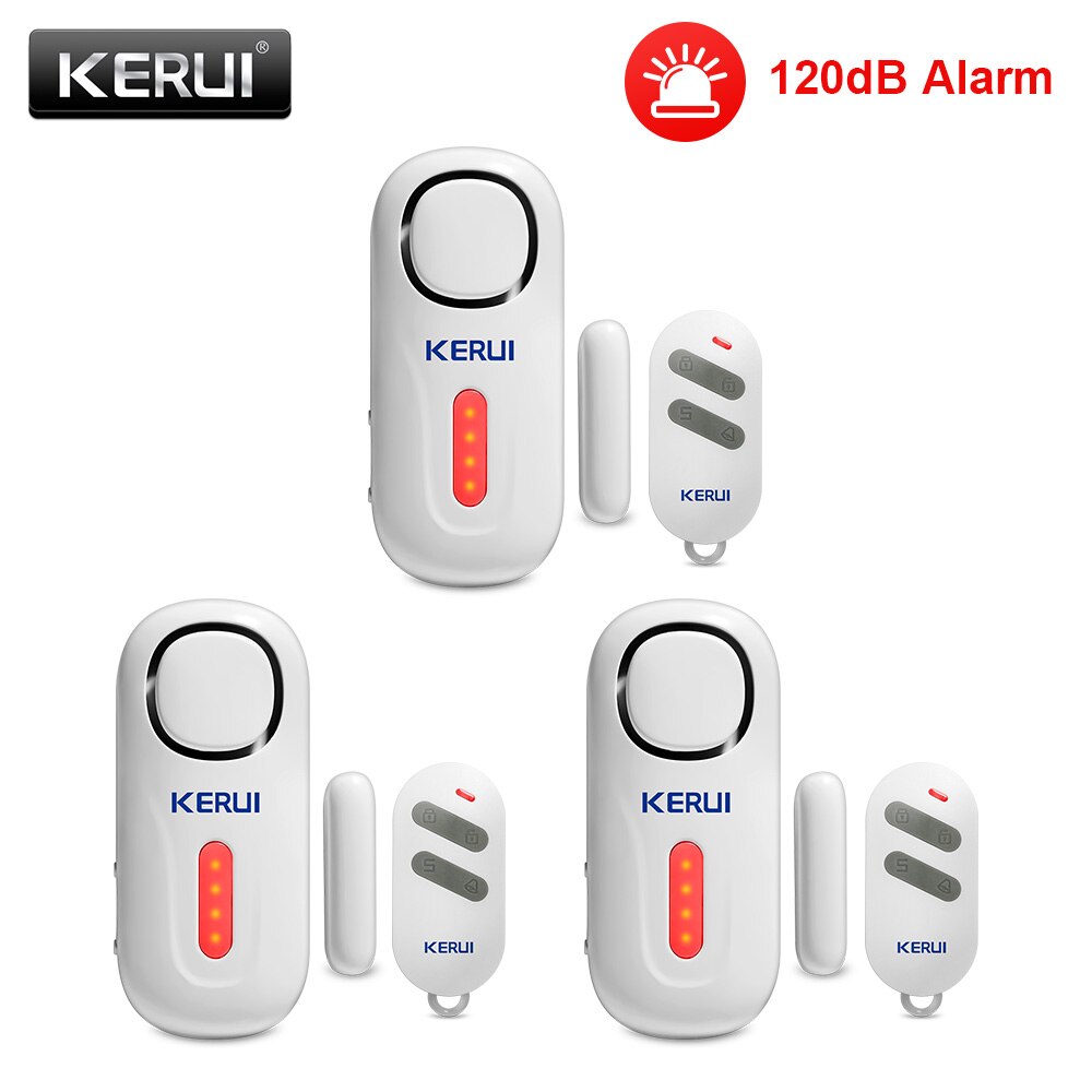 KERUI 120DB Wireless Door/Window Entry Security Burglar Sensor Alarm PIR Magnetic Smart Home Garage System Remote Control Led: KIT5 Alarm