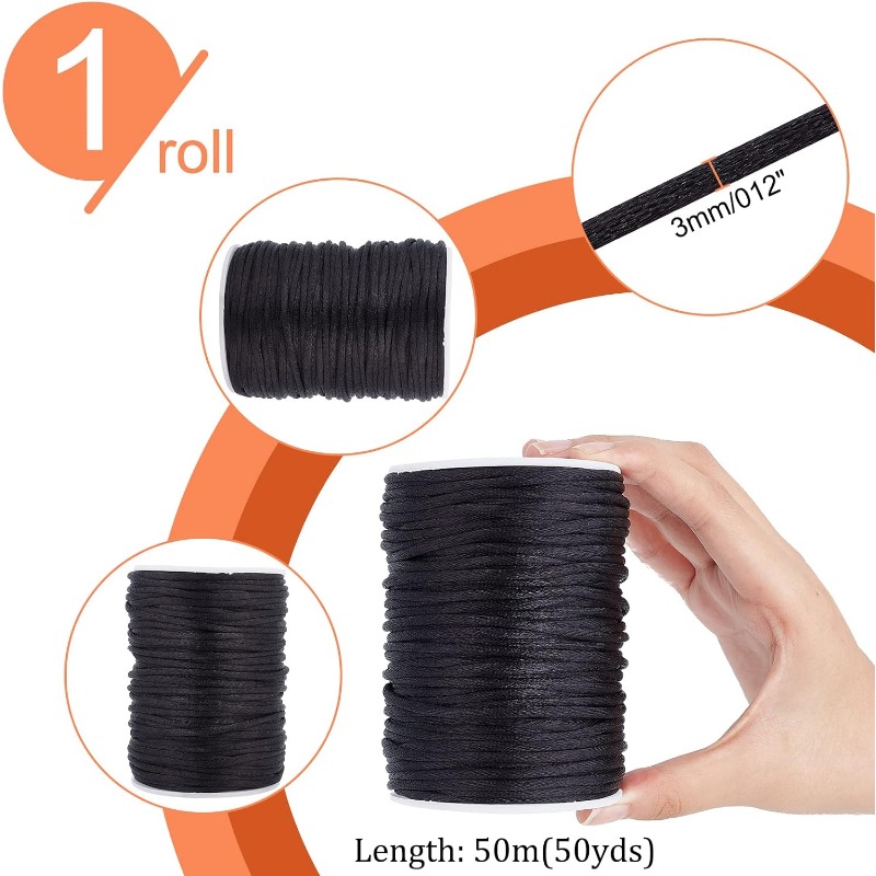 100 Yards Waxed Cord Cotton Waxed Cotton Thread 1.5mm Waxed Beading String Cord for Jewelry Bracelet Making Macrame Crafting: Gun Metal