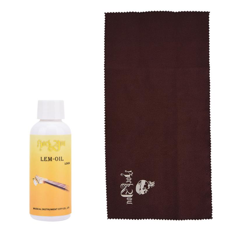 60ML Guitar Fingerboard Nursing Oil Fretboard Lemon Oil + Cleaning Cloth Set Universal Guitar Ukulele Bass Care Tool Accessories