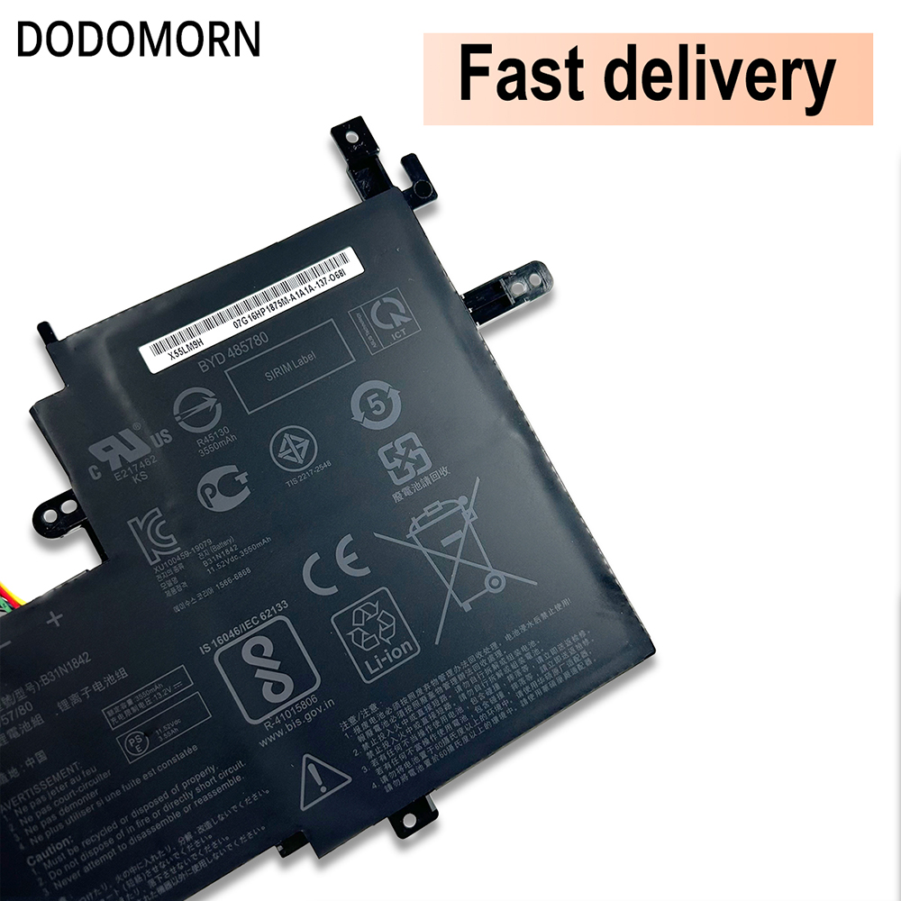 B31N1842 Battery For ASUS VivoBook 15 X513EA K513EA S513EA S531FA S533UA F513EA F513EP F513IA Batteries 11.52V 42Wh 3653mAh