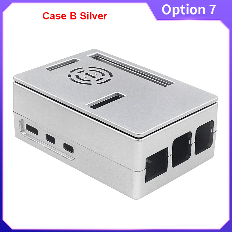 Raspberry Pi 5 ABS Case Black Silver Plastic Shell Optional PWM Cooling Fan Protection Box for Raspberry Pi 5: Yellow