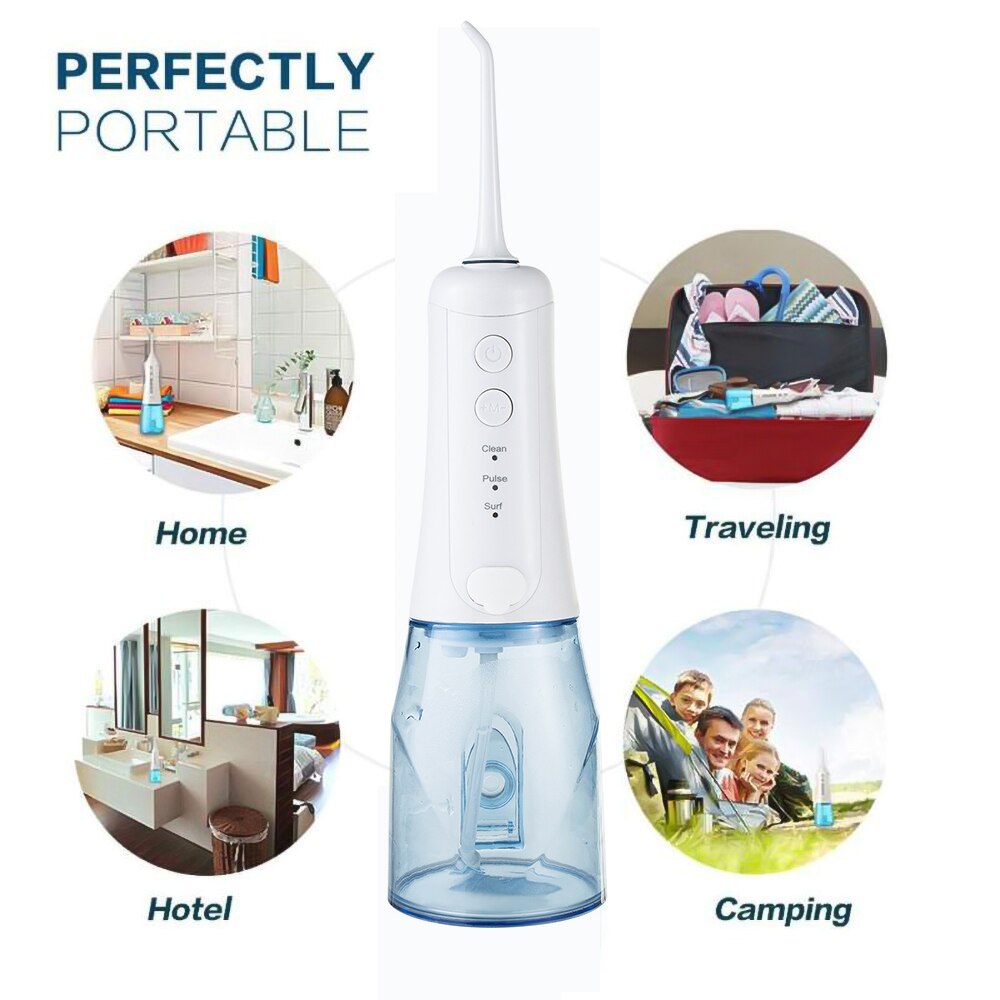 Oral Irrigator Dental Water Flosser Tips USB Rechargeable Water Jet Flosser Ipx7 Irrigator Teeth Whitening Oral Caring Tool