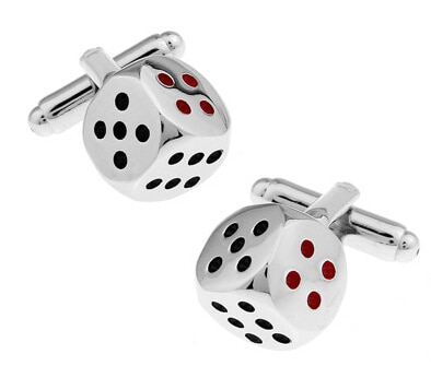 Casino Manchetknopen Gokken Poker Dobbelstenen Koper Manchetknopen en retail