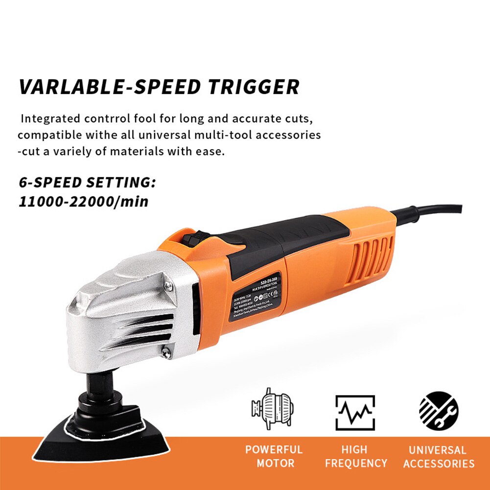 6 Variable Speeds Trimmer Woodworking Oscillating Multi Tool Grout Removal Renovator Multifunction 11000-22000rpm Pure Copper