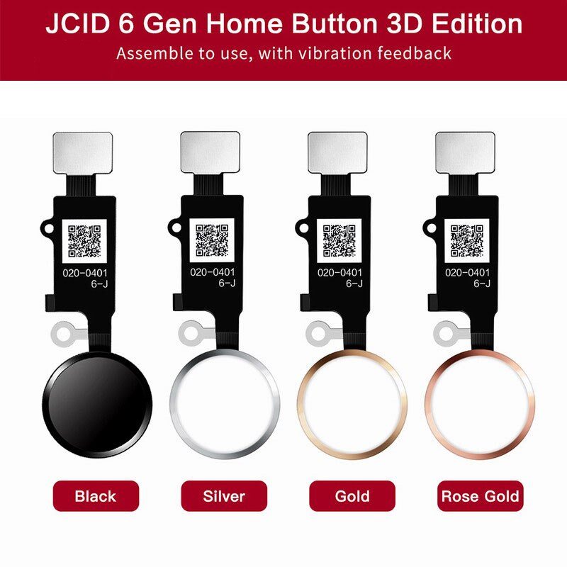 Zonbema Originele Universele Jc 6th 3D Home Button Flex Kabel Voor Iphone Se 7 8 Plus Menu Toetsenbord Terugkeer Op off Fuction Oplossing