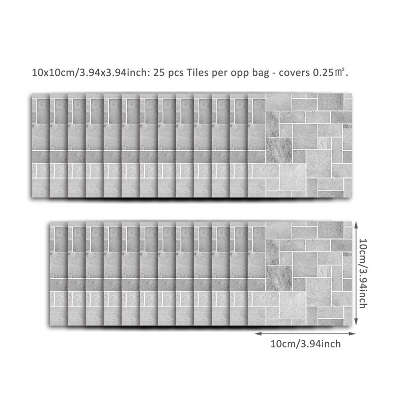25PC 3D Wall Panels for Living Room Brick Stone Wall Papers for Room Bedroom Home Decor Waterproof Self Adhesive Wallpaper 10X10