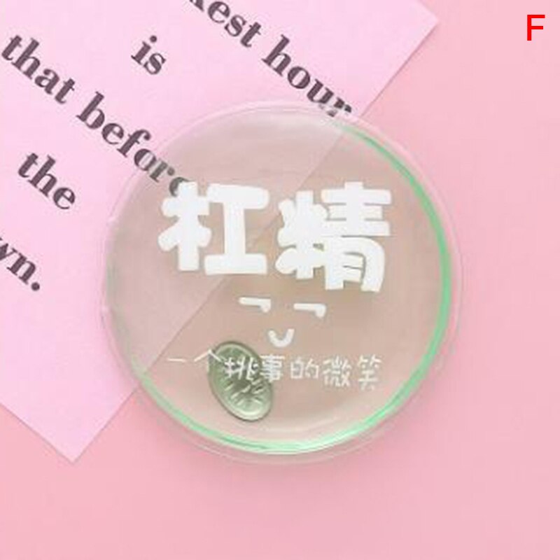 Transparent Mini 1PCS Winter Reusable Gel Hand Warmer Cute Funny Word Print Instant Heating Pack Warmer: F