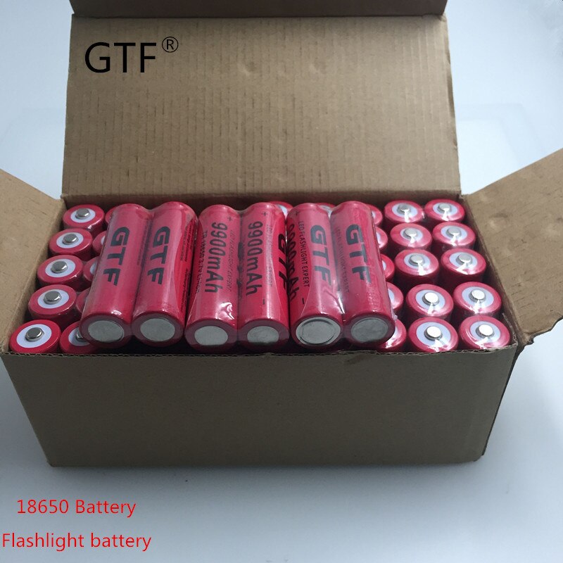 100% neue 9900mAh 18650 Batterie wiederaufladbare Lithium-batterie für taschenlampe Akkumulator + 1Stck 18650 ladegerät: 10 stck batterie