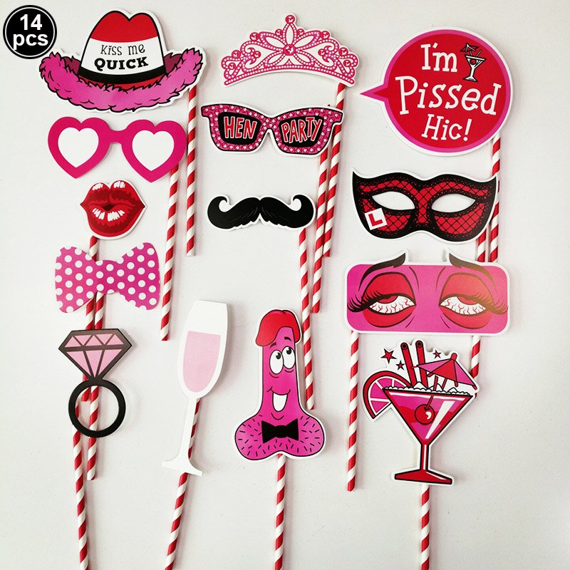 1Set Funny Photo Booth Props Adult Funny Mr Mrs DIY Dress Up Birthday Wedding Decorations Bachelorette Party Photography Supplie: 3