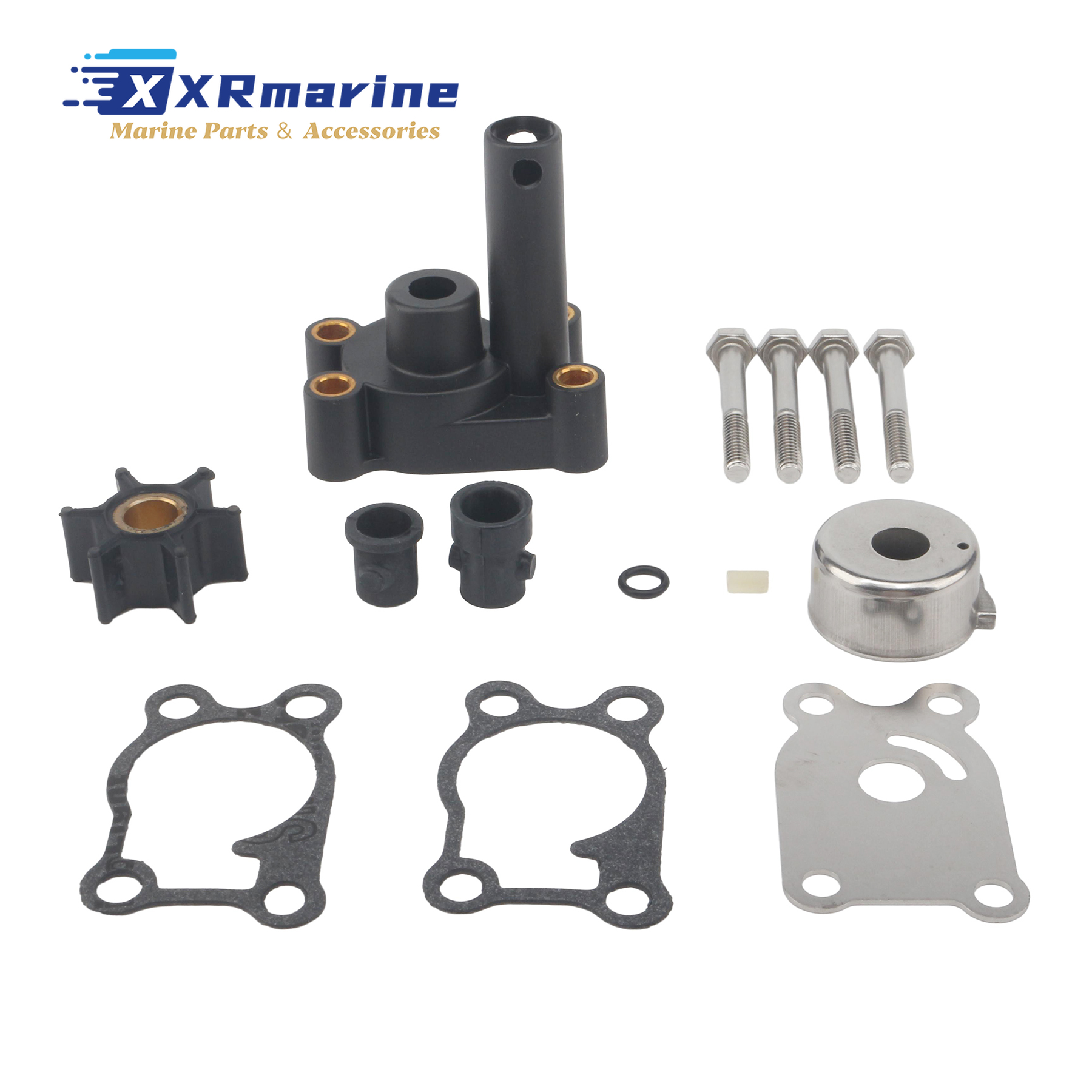 396644 Water Pump Impeller Repair Kit W/ Housing Compatible with Johnson Evinrude 4HP 4.5HP 5HP 6HP 7.5HP 8 HP Outboard Motors