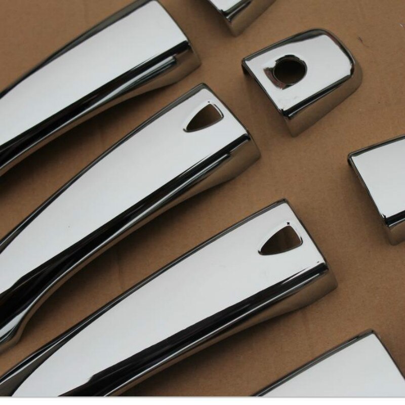 For Nissan Qashqai J11 Chrome door handle cover with smart key Hhole catch cap trim molding