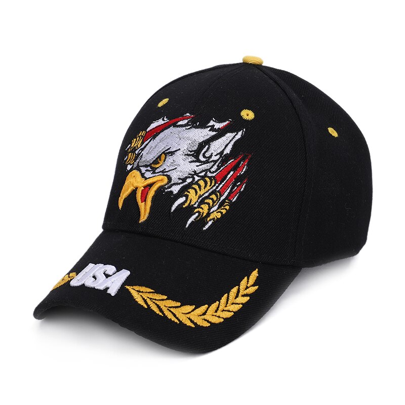 Dei nuovi Uomini di Animale Trucker Cappello Patriottica Bald Eagle e Americano Berretto Da Baseball Bandiera USA 3D Ricamo Farm Schioccano Indietro snapback Osso: 2Black-1