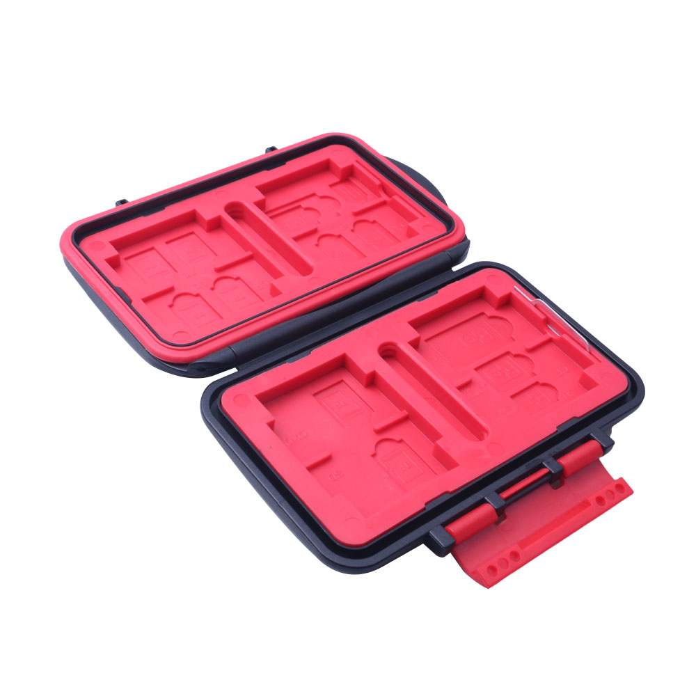 Memory Card Case Holder for 4 CF 8 SD Card SDXC MSPD XD 12 TF T-Flash Storage Box Waterproof Anti-shock Protector Case