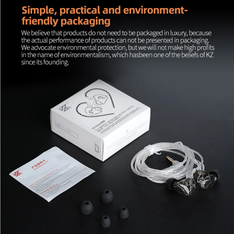 Kz dawn bedrade in-ear hifi-koptelefoon, volledig transparante muziekheadset, sport- en gaming-koptelefoon met microfoon.
