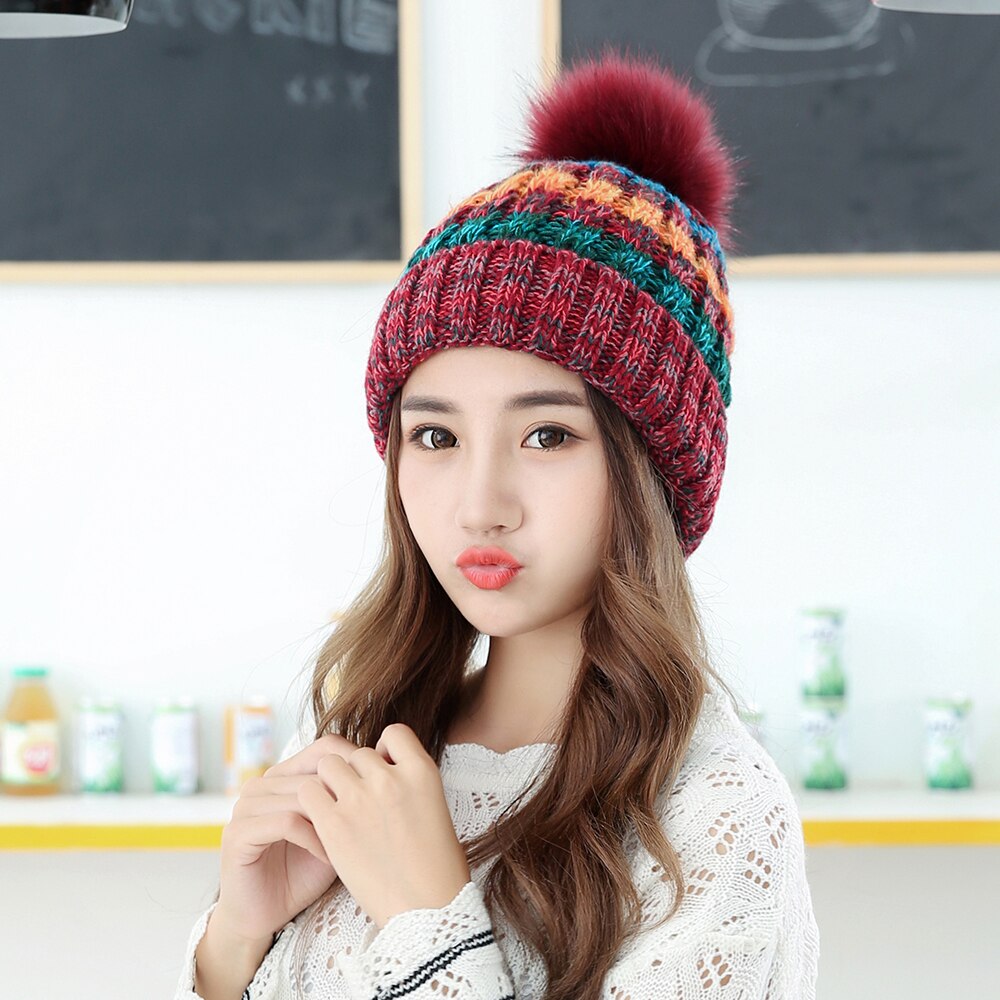 Vrouwen Winter Hoed Thermische Winddicht Hoed Tricot Gevoerd Beanie Hoeden Winter Hoed