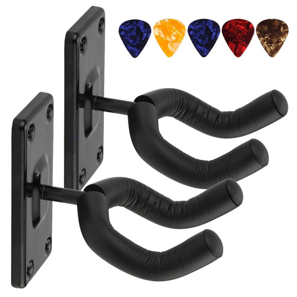 Electric Acoustic Guitar Display Metal Wall Hook Hanger Bracket Wall Mount Rack for 5 Selected Guitar and Bass: Default Title