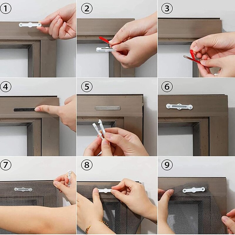 8Pack Screen Installer Clips, Window Screen Retainer Clips Traceless Fixing Clip For Window Screen Installation Tool
