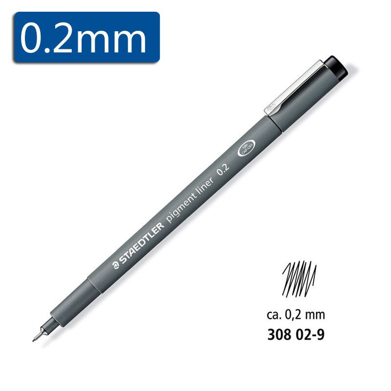 STAEDTLER Needle Pens 308 Waterproof Drawing Liners Sketching Art Marker Stroking Drawing Manuscript Student Artist: 02