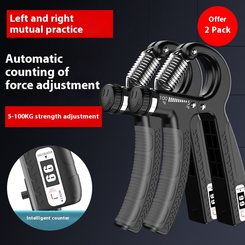 R-förmiger Federgriff, professionelle Handgelenkstärke, Arm, Muskel, Finger, Rehabilitation, Ausbildung, ÜSpund, Fitnessgeräte: Schwarz