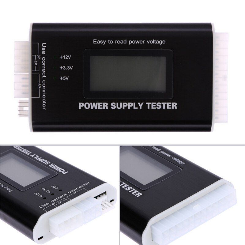 Digital LCD Display PC Computer 20/24 Pin Power Supply Tester Checker Quick Power Measuring Diagnostic Tester Measure Tools ^o^