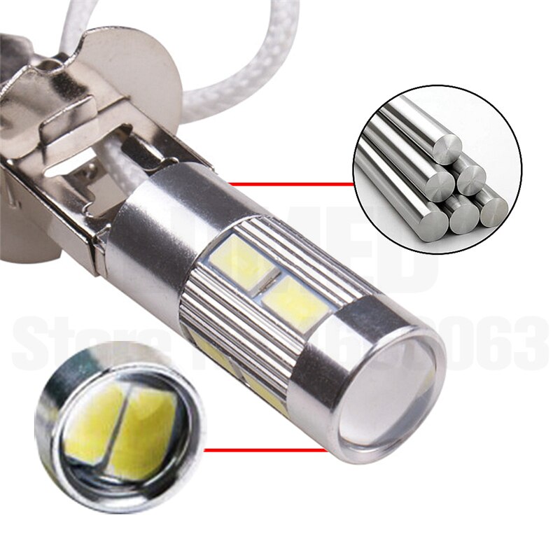 Auto H1 H3 Led Fog Gloeilampen Auto Producten Rijden Lamp 10 Smd 5630 Accessoires Drl Led Auto Lens