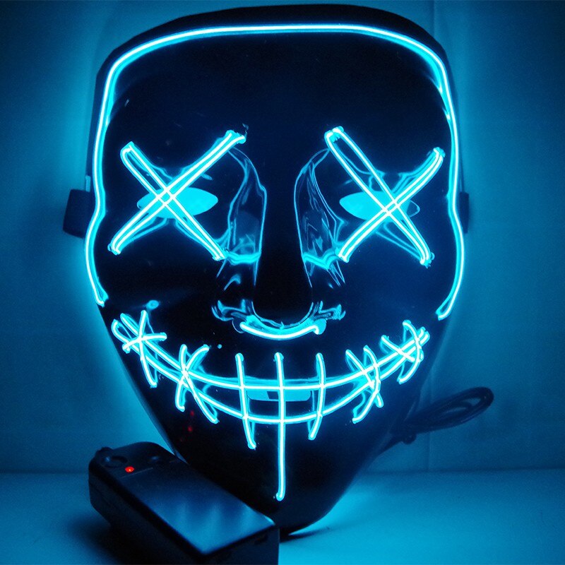 Masque d'halloween VIP LED masques de Purge: ice blue