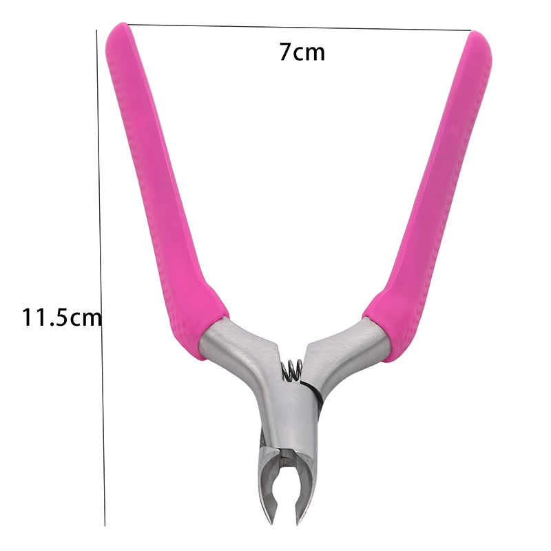 Stainless Steel Cuticle Nipper Cutter Nail Nail Tools Cuticle Remover 1Pcs Silicone Handle Cuticle Nippers For Manicure Pro