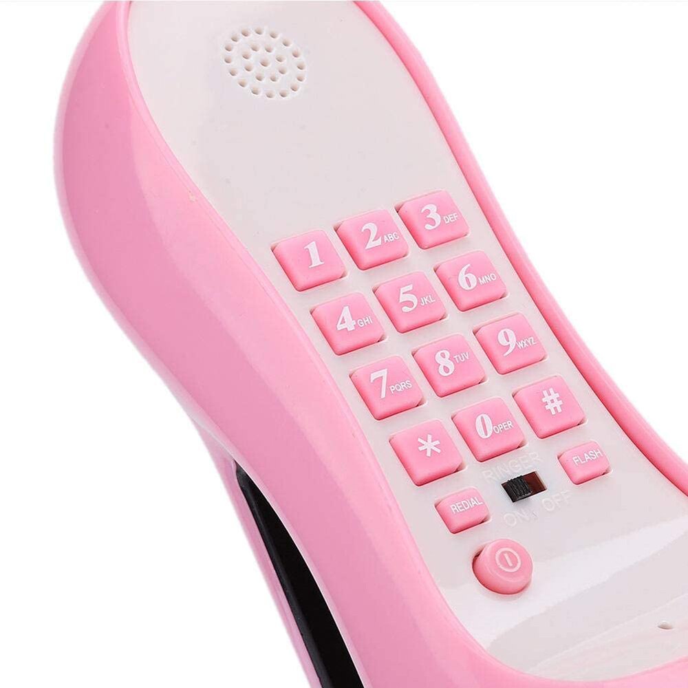 Korkeakorkoiset kengät muotoinen puhelin muodikas johdollinen pöytäpuhelin kotitoimisto lankapuhelin puhelin fijo