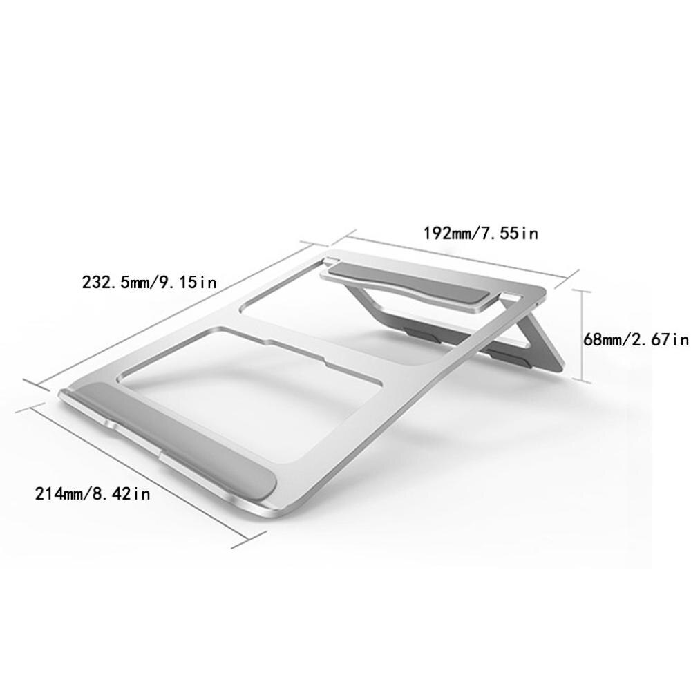 Laptop Holder for MacBook Pro Computer Foldable Aluminium Alloy Laptop Cooling Desktop Stand Bracket Laptop Holder