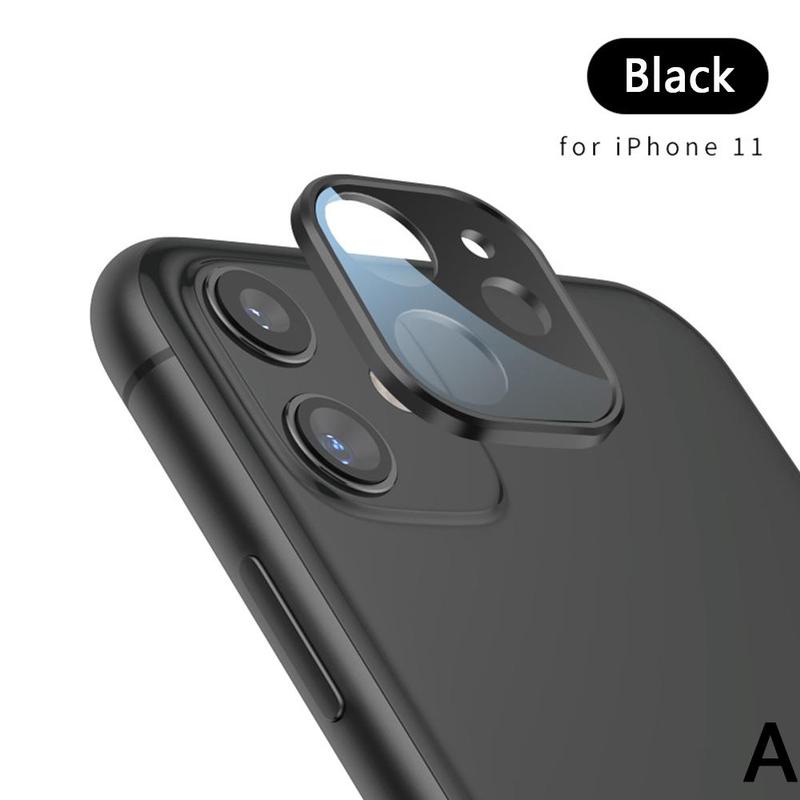 Metal Frame Tempered glass Camera Lens Full protective Cover for iPhone11 Pro Max Protector Rear Cam Lens Film for iPhone 11: for iphone 11